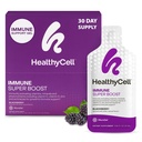 תוספי מזון Immune Super Boost Daily נוזל תוסף - Immune Support Supplement for Adults with Echinacea, Elderberry, ויטמין C, ויטמין D, Calcium & Zinc - 30 Gel Packs