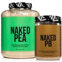 NAKED Pea Protein Powder 5LB (76 Servings) PB Powdered Peanut Butter 1.5LB (45 Servings) – Vegan; Bulk; Non-GMO; Gluten Free; Soy Free
