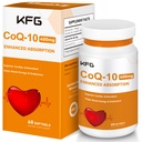 KFG CoQ10 400 מ"ג Softgels, Coenzyme Q10 תוספי תמיכה בריאות הלב, Cardiovascular Health, Immune System & Cell Production, Gluten Freeten