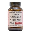 Barlowe's Herbal Elixirs Astaxanthin תוספי | Astareal Astaxanthin טבעוני מקס 12mg | 60 ווג'י קפסולות | Astaxantina