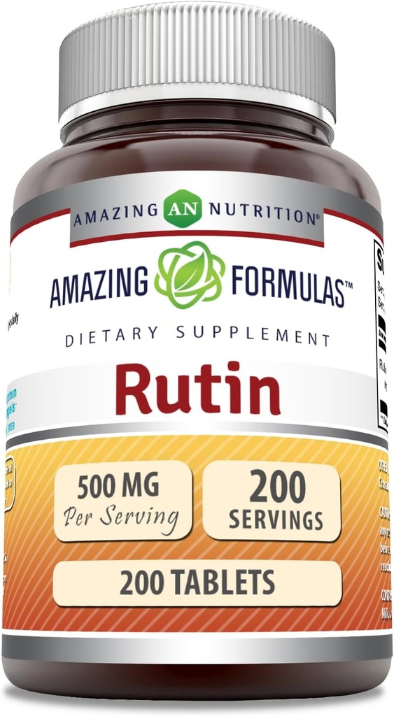 פורמולה מדהימה Rutin 500 מ"ג 200 טבליות תוספת | Non-GMO | Gluten Free | Made in USA