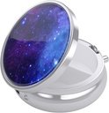 Nipichsha Pill Box, Small Pill Case for Purse & Pocket, Cool Travel Medicine מאורגןer, Portable Medicine Container Holder to Hold ויטמינים, תרופות, שמן דגים ותוספים, גלקסיה סגולה