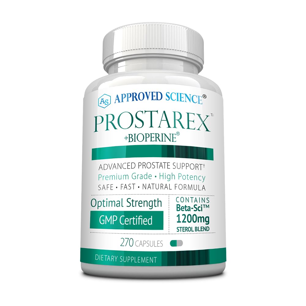 מוסמך מדע Prostarex - Prostate תוסף - Saw Palmetto, 1200mg Beta-Sitosterol, Bioperine - 270 קפסולות - 3 חודשים אספקה