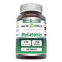 פורמולה מדהימה מלטונין תוסף | 10 Mg Per Serve | 250 טבליות | Non GMO | Gluten Free | Made in USA