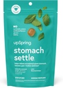UpSpring Stomach Settle טיפות עבור Occasional Nausea הקלה / Upset Stomach עם ג'ינג'ר, לימון, Spearmint, ו B6. Mint Flavor טיפות, 28 Ct(Packaging May Vary)