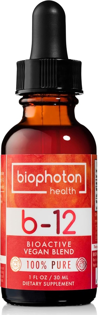 תוסף ויטמין B12 נוזלי - Bioactive Methyl Band - טבעוני ולא GMO - אורגני Glycerin & סוכר חינם (1 Fl Oz)