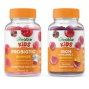 Probiotic 2 מיליארד CFU ילדים + ברזל & ויטמין C ילדים, חניכיים בונדלה - גדול Tasting, ויטמין תוסף, Gluten Free, GMO חינם, Chewable Gummy