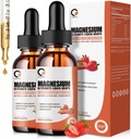 Magnesium Glycinate נוזל טיפות, 1000 מ"ג נוזל מגנזיום תוספת עם Bromelain, ויטמין B6 C D, גבוה Absorption Magnesium Complex for Night, שריר ותמיכה אנרגיה, 1 Fl Oz (Pack של 2)