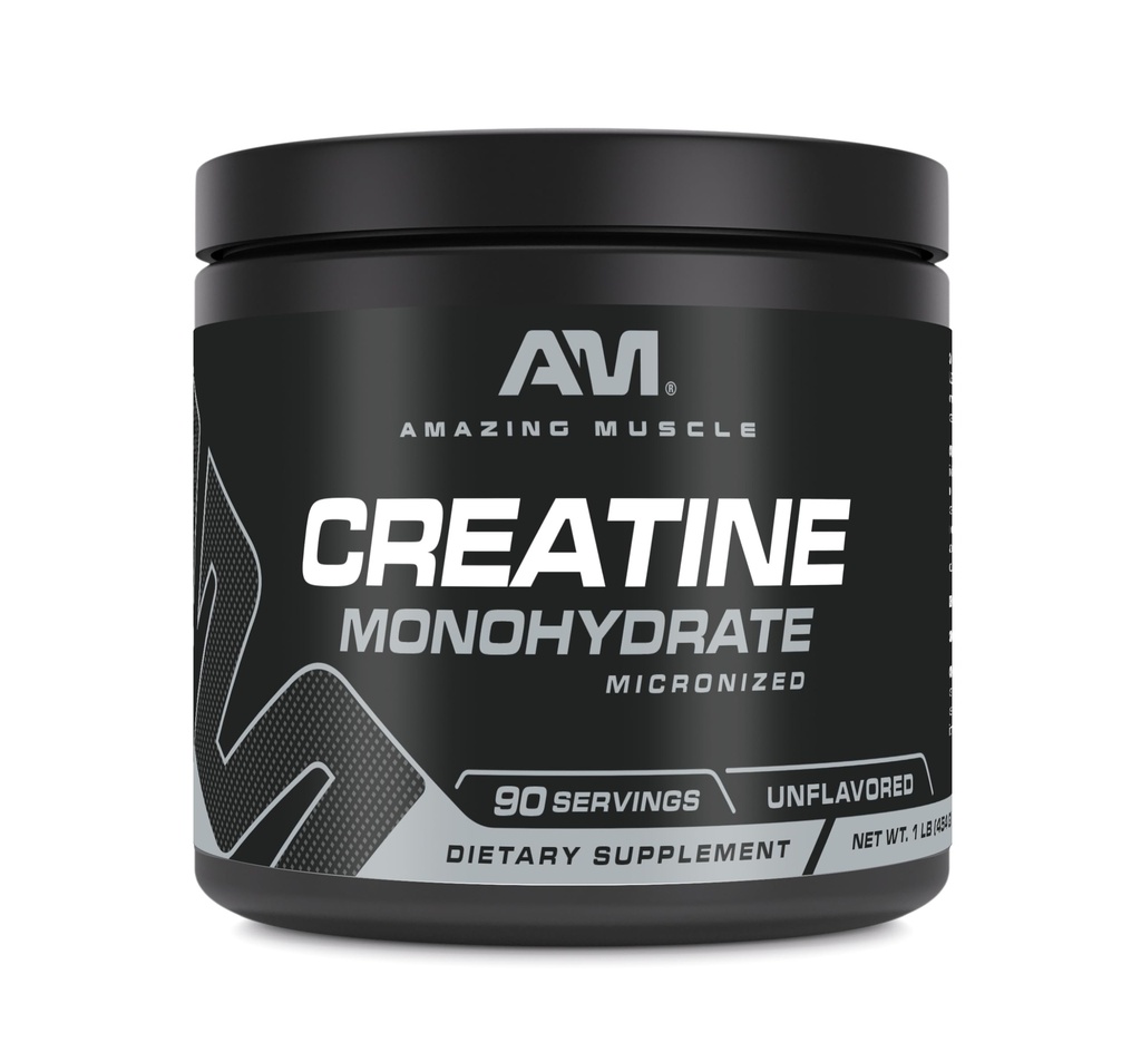 שריר מדהים Micronized Creatine Monohydrate | 90 משרתים | 5000 Mg לכל המשרתים | 1 Lb (454 גרמות) | אידיאלי Pre & Post Workout Workoutuped (1 Pack, 1 Lb | Unflavored)