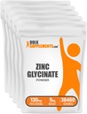 BulkSupplements.com Zinc Glycinate אבקת - תוסף Znc, תוסף מינרלים לתמיכה ב- Immune - Gluten Free, 130 מ"ג למשרת, 5kg (11lbs) (Pack of 5)