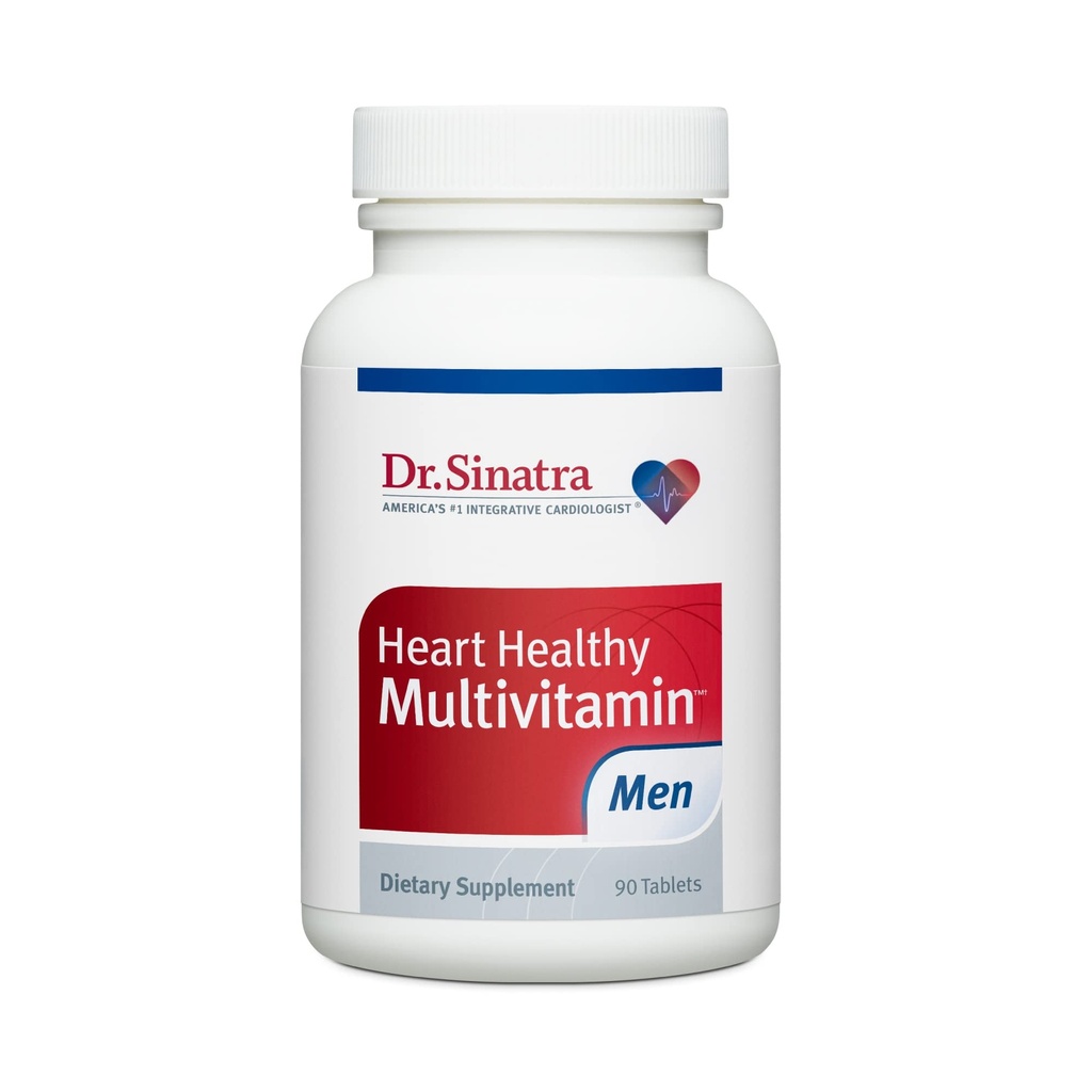 ד"ר סינטרה Heart Healthy Multivitamin לגברים עם ויטמין D 1000 IU, A, B12, C, E ו- Zinc, 90 טבליות (30 ימים אספקה)