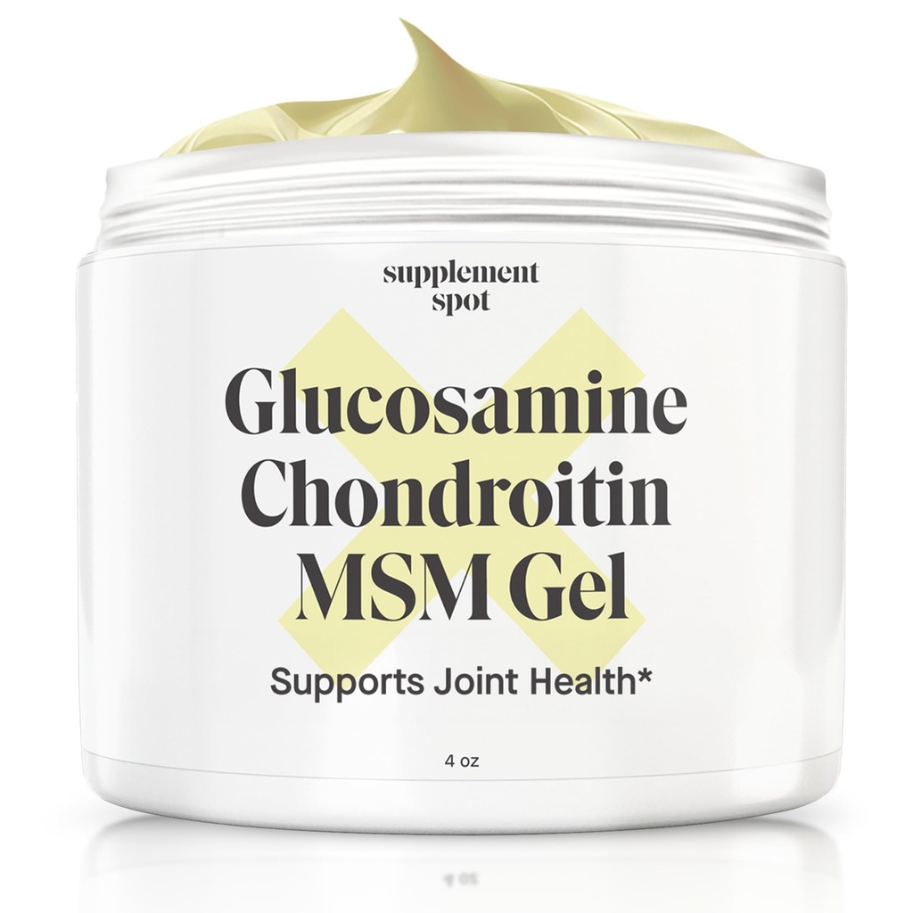 Glucosamine Chondroitin MSM Gel (4 oz) - עם גלוקוזאמין, Chondroitin, MSM & Bromelain כדי לתמוך בבריאות משותפת - עבור נשים וגברים (90 יום אספקה)