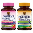 Vitalitown Probiotic Bundle (Pack of 2) | Women's Probiotics 120 מיליארד (Item 1) & Probiotics 60 מיליארד (Item 2) | Shelf Stable | בריאות נשים ונשים | 30 משרת כל אחד