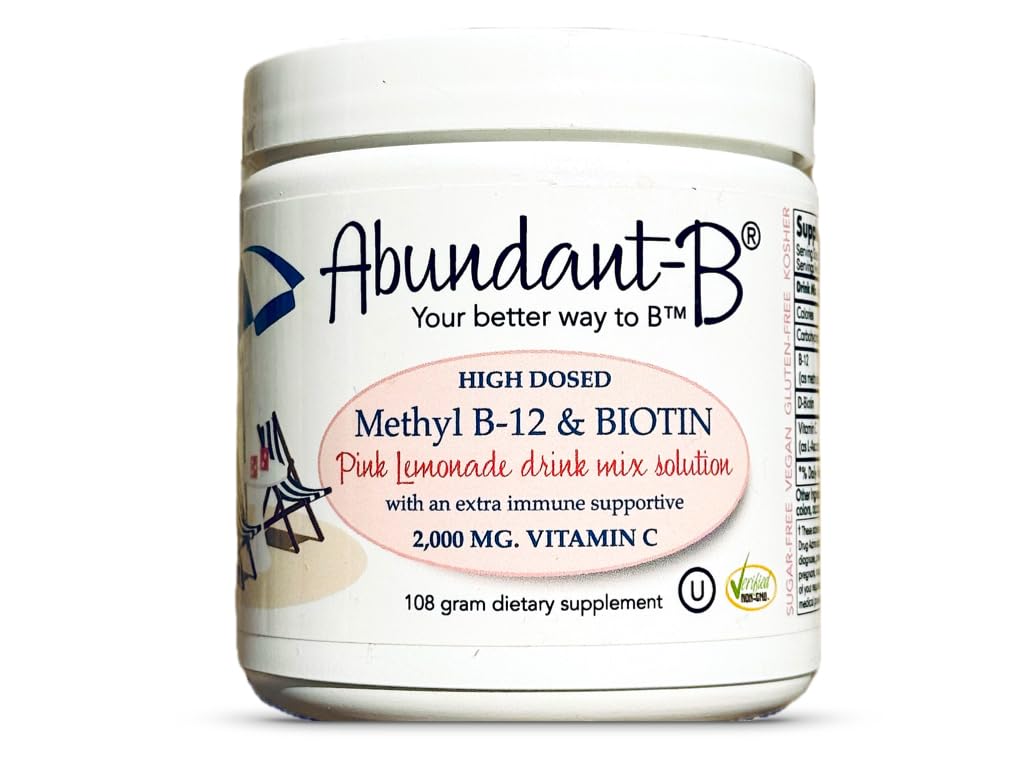Sufficient-C Abundant-B High-Dose Methyl B-12 ו-Biotin Pink Lemonade Energy Drink Mix Solution - Flavor w/Function in Eachמרעננים!