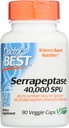 רופאים Best Serrapeptase 40,000 SPU, Non-GMO, טבעוני, 90 Veggie קפסולה (Pack of 1)