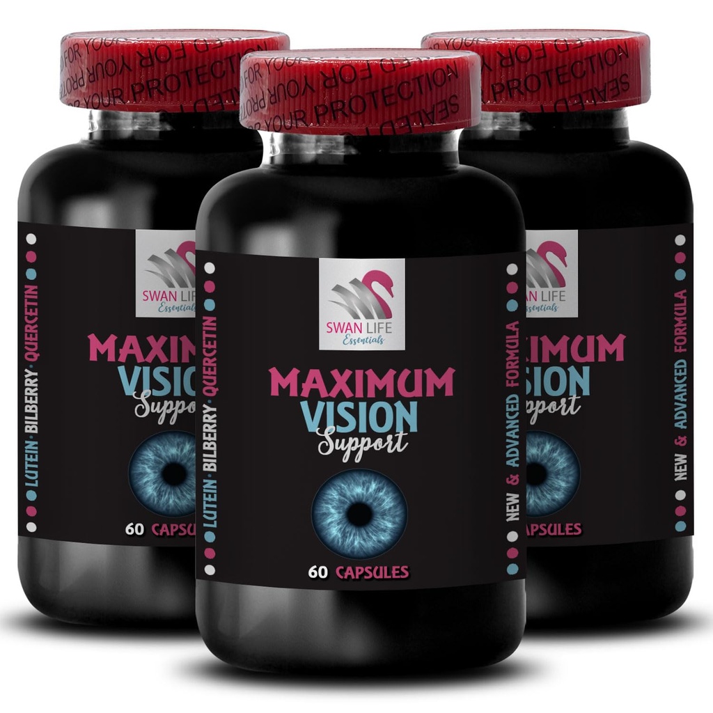 Focus boost - EYE VISION SUPPLEMENT - Focus sharpener, Bright sight, Visual clarity, Clear outlook, Crisp vision, Refined vision, Eye sharpness, Clearer image, Pure focus 3 Bottle 180 Capsules