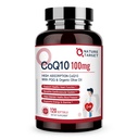 NATURE TARGET CoQ10-100 מ"ג-Softgels עם 10 מ"ג PQQQQQ - High Absorption Coenzyme-Q10 עם אורגני-Olive-Oil - Antioxidant for Heart & Brain Health, cell-Energy- Production, 120 משרתים