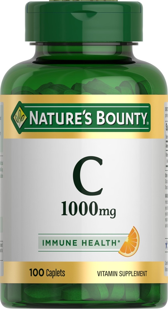 ויטמין C 1000mg של Nature, Immune Support Supplement, Powerful Antioxidant, 1 Pack, 100 Caplets