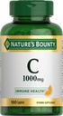 ויטמין C 1000mg של Nature, Immune Support Supplement, Powerful Antioxidant, 1 Pack, 100 Caplets