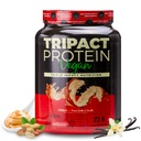 Nutrology TRIPACT אבקת חלבונים טבעונית - אורגני Pea, Rice & Pumpkin חלבון, BCAAs & Glutamine צמחי החלפה Meal החלפה שקד עבור שריר התאוששות & Immunity, Peanut Butter & Vanilla, 20 משרתים