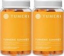 TUMERI Turmeric וג'ינג'ר חניכיים - תוספת תמיכה משותפת Turmeric Curcumin - 60 Count Natural Tropical Fruit Flavored Vegan Gummies - Pack of 2