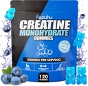 Pre Workout hcl creatine monohydrate חניכיים, 120 ללעוס כחול לגברים (Blueberry), creatine hcl אנרגיה תוסף לנשים, whey חלבונים Isolate Vital Source Feminine Gummies