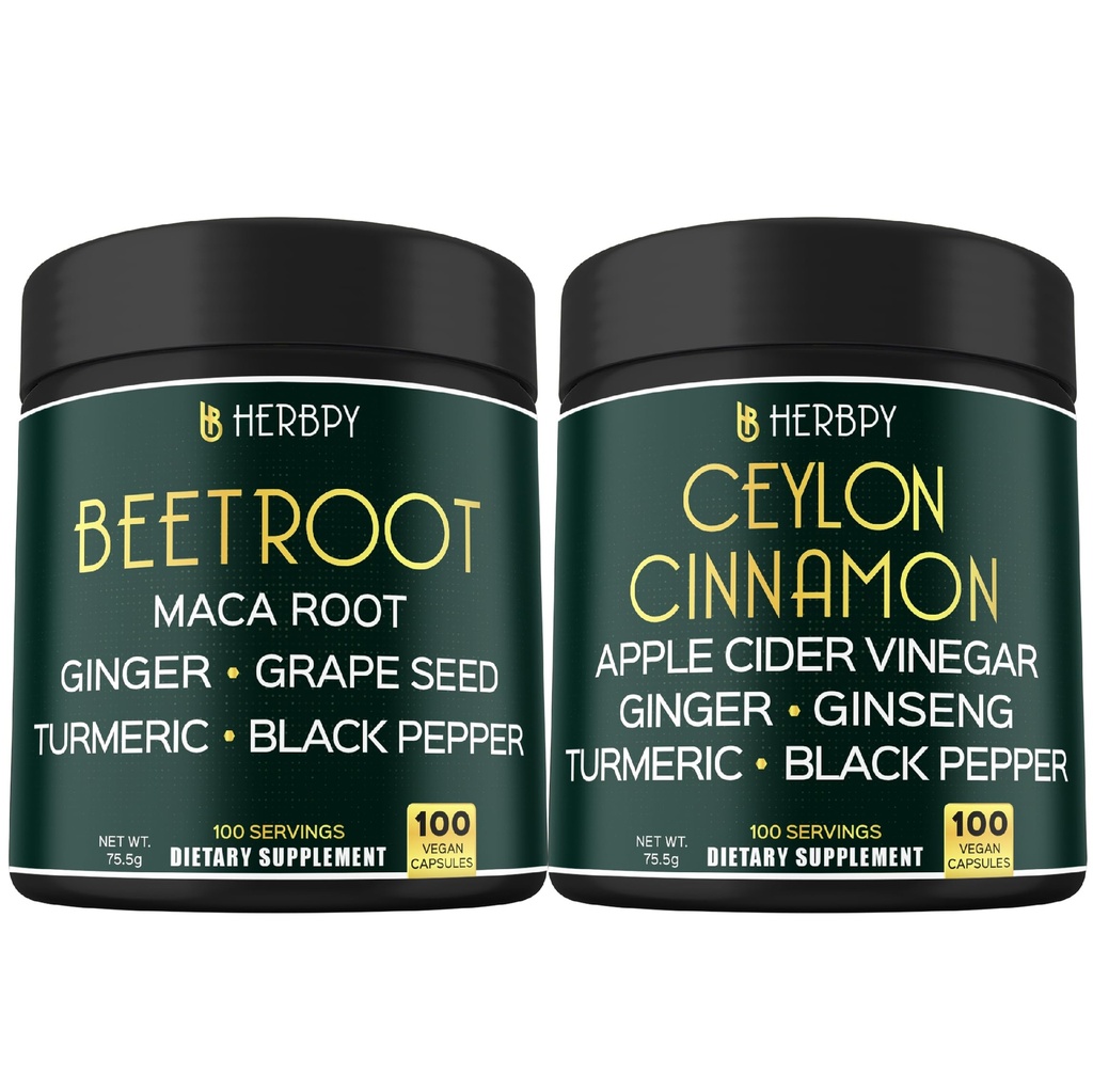 Bundle 6in1 Beet Root כמוסות & 6in1 Premium Ceylon Cinnamon תוספי