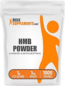 BulkSupplements.com HMB אבקת - כמו Calcium HMB, Beta-Hydroxy Beta-Methylbutyrate - HMB אבקת תוסף, Gluten Free - 1g לכל משרת, 1kg (2.2 lbs) (Pack of 1)