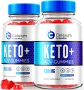 NutraRize (Pack of 2 Celsium Keto+ACV) חניכיים, פורמולה מתקדמת 1000MG Apple Cider Vinegar, All-Natural Keto הרשמי, Celsium Dietary תוסף, ביקורות (120 חניכיים)