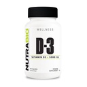 NutraBio ויטמין D (5000 IU), Immune Support - 90 קפסולות ירקות