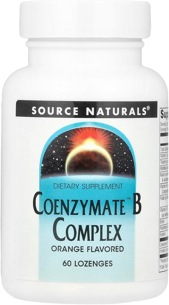 מקור Naturals Coenzymate B Complex Fast Acting, Quick Dissolve Orange - 60 Lozenges