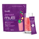 Root'd Prenatal Multivitamin אבקת - 25 ויטמינים ומינרלים עם 3x אלקטרוליטים, Folate, ברזל, D3 עבור אמא ותינוק, 7 Superfood & Probiotics, ויטמינים ללא סוכר וhydrtion | 30 משקאות Packets