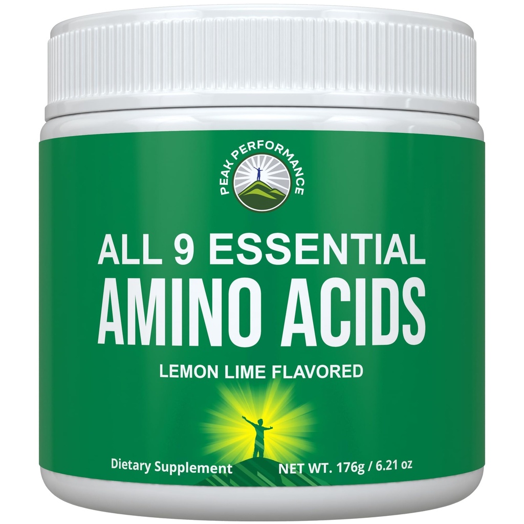כל 9 אבקת Amino Acids חיוני עם 26 מחקרים קליניים. EAAs 32X יעיל לעומת BCAA / BCAAS הזרועות Aminos. Pre או Post Workout EAA תוספת של אנרגיה וצמיחה שרירים. לימון Lime