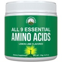 כל 9 אבקת Amino Acids חיוני עם 26 מחקרים קליניים. EAAs 32X יעיל לעומת BCAA / BCAAS הזרועות Aminos. Pre או Post Workout EAA תוספת של אנרגיה וצמיחה שרירים. לימון Lime