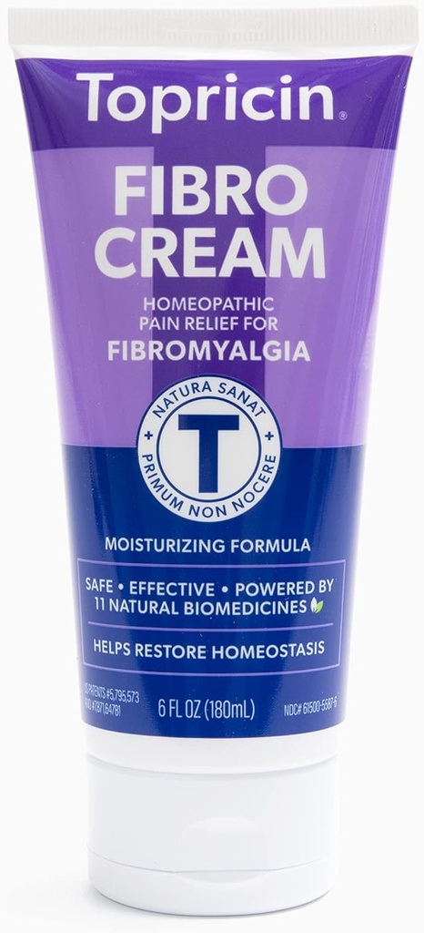 Topricin FiBRO Pain Relieving Cream (6 oz) - הקלה מהירה עבור Fibromyalgia עם פורמולה פטנט - מצמצם את משך ואת אינטנסיביות של Fibromyalgia פרקים, משפר את השינה ומשחזר אנרגיה