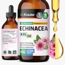 BIO KRAUTER Echinacea טיפות - תמיכה טבעית - Echinacea Tincture תוסף - טבעוני, אלכוהול & סוכר טיפות חינם - 4 Fl.Oz.