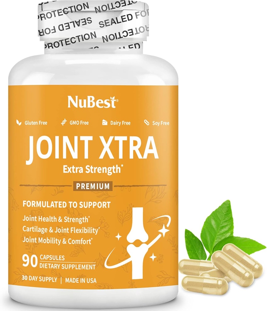 Nu Best Joint Xtra - תוסף תמיכה משותף | Joint Health Formula with Triple Joint Strength - Glucosamine, Chondroitin, Turmeric, MSM | 1 חודש אספקה