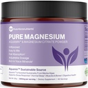 אבקת Magnesium Citrate לתמיכה בשינה, שריר ועצם בריאות, אנרגיה, לב ו העיכול. אבקת מגנזיום Unflavored Drink Mix, טבעוני, 60 משרתים