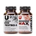 UMZU Redwood Max & Testro-X Performance Support Bundle | Nitric Oxide Circulation Formula + Men’s Daily Vitality Complex | Supports Blood Flow, Energy, Focus, Recovery & Active Lifestyle Routine