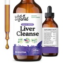Wild & אורגני Liver ניקוי Detox Tincture - Milk Thistle, Dandelion Root Herbal Complex - נוזל חיזר תמיכה תוספי - טבעוני, סוכר ואלכוהול חינם חלב טיפות - 4 fltle oz