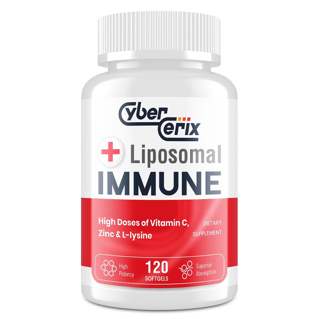 תוסף Liposomal Immune, מורכב עם L-Lysine 1500 מ"ג, ויטמינים, מינרלים ו Herbal Extracts, כולל כל יום כדור הארץ עבור גברים ונשים - 120 קפסולות