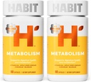 Habit Metabolism תוסף 2 Pack (120 קפסולות) - תמיכה בבריאות העיכול ומטבוליזם, ויטמין B12, Selenium, Chromium, Apple Cider Vinegar, טבעוני, non-GMO