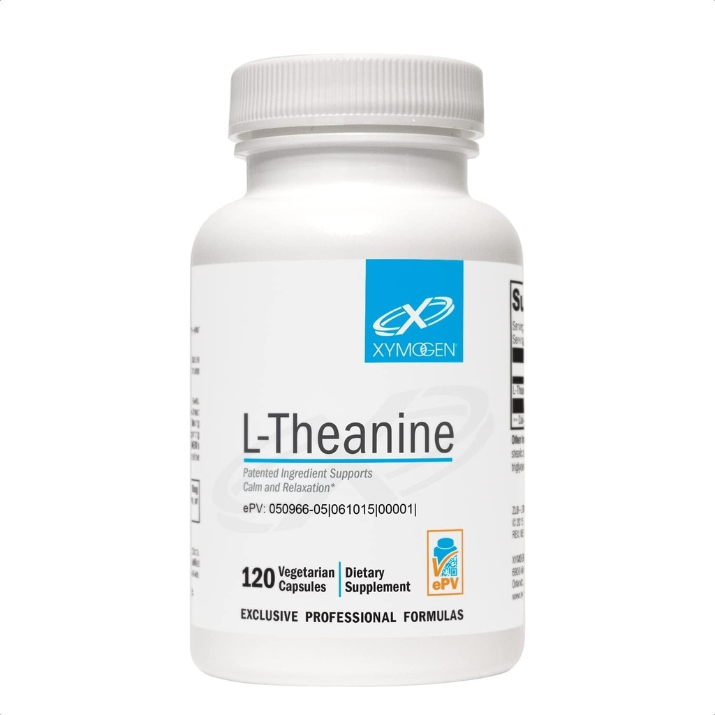 XYMOgen L-theanine - פטנט Suntheanine L האננין 400 מ"ג פרי המשרת - Amino Acid תוספת לתמיכה Calm + הירגעה ללא Drowsiness, Liver Health (120 קפסולות)