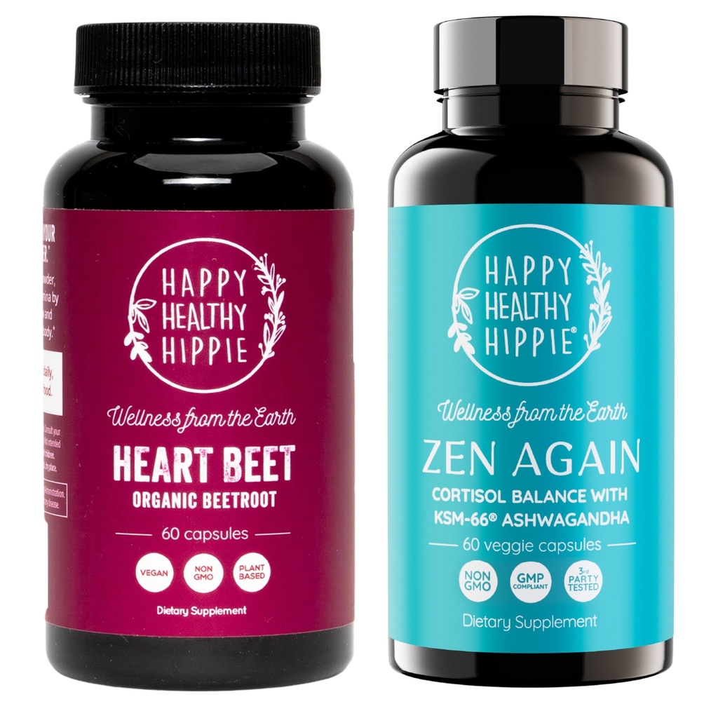 Happy Healthy Hippie Zen Again Cortisol Manager & Organic Beet Root Capsule