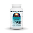 מקור Naturals L-Lysine Free Form - Amino Acid תוסף תומך בתצורת אנרגיה ו Collagen - 100 קפסולות
