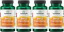 סוונסון Beta-Carotene ויטמין A 25000 IU Softgels - Skin, Eye, and Immune System Health - Antioxidant Support - 7500 mcg (300 Softgels) (4 Pack)