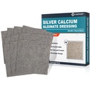 Ag Silver Calcium Alginate Wound Dressing Pads, 4'x4' Patches, 10 Individual Pack, Soft Silver Dressings for Wound Care, Gentle High Absorbent Dressing, Non Stick Gauze Pads for Wounds