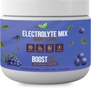 אבקת אלקטרוליט - מרעננים את Workout Recovery Electrolytes, Sugar Free, Gluten Free & Vegan, Pure Keto & Paleo hydrotion Beverage, Immune Boosting ויטמינים (198 גרמים, Grape)