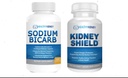 Kidney Shield אומגה 3 Fish Oil & Sodium Bicarb 2 Pack Bundle תמיכה רגילה Kidney Function & Acid Levels