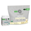 Sunwarrior Active אורגני אבקה צמחית המבוססת על Vanilla Flavored 45 משרתים & Creatine Monohydrate אבקת 60 המשרתים